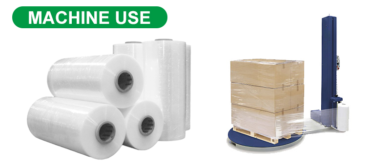 Rolls of high-quality stretch film for packaging and product protection